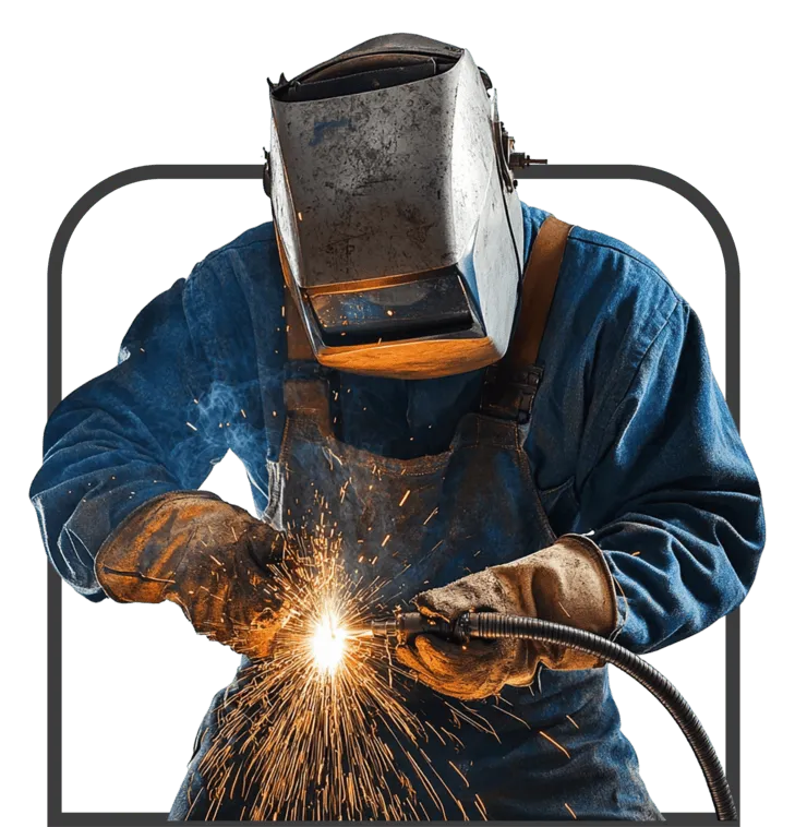 Welder at work